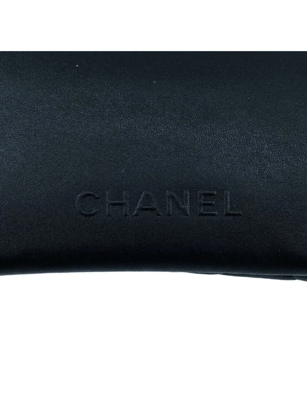 Chanel Mademoiselle CC Logo Chain Oval Sunglasses 58 Black Gold Eyewear